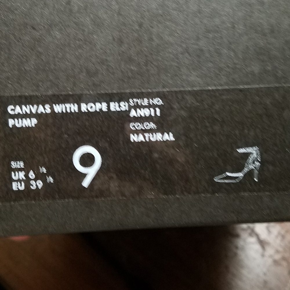 NIB J. Crew Canvas Heels Ankle Rope Tie Fringe 9 - Picture 9 of 11